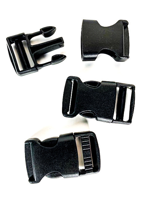 Plastic Side Release Belt Buckles - (12 pack) - for use with nylon webbing