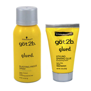 Got2B Glued Blasting Freeze Spray – 2 oz Travel Size – Strong Hold Hairspray for Wigs, Spikes, Cosplay & Styling – TSA Approved Mini Bottle