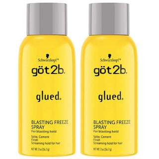 Got2B Glued Blasting Freeze Spray – 2 oz Travel Size – Strong Hold Hairspray for Wigs, Spikes, Cosplay & Styling – TSA Approved Mini Bottle