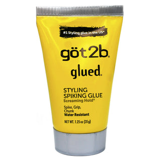 Got2B Glued Screaming Hold Hair Gel – 1.25 oz Travel Size – Strong Hold Hair Gel for Wigs, Spikes, Cosplay & Styling – TSA Approved Mini Bottle
