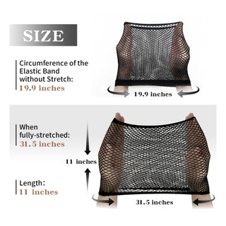 Set of 2 Black Net Wig Cap – Open-Ended, Lightweight & Breathable Base for Wig Styling and Wear