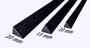 Eva Foam Dowels/ Bevels - Triangle - 3 sizes (20mm, 15mm, 10mm) - 39" in Length